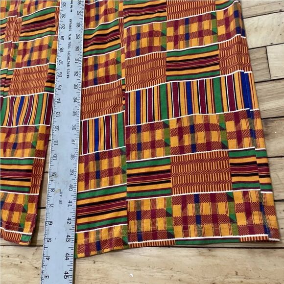 CALIFORNIA GOLD RUSH Women 20 Kente Africa Print Sleeveless 2Piece Pants Set VTG - Picture 6 of 16